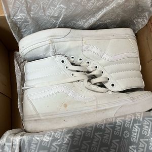 High top white vans